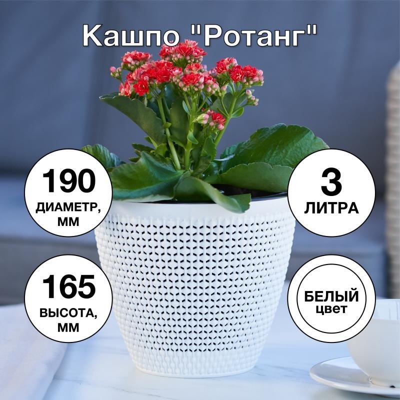Кашпо Ротанг, пластик купить,NaN