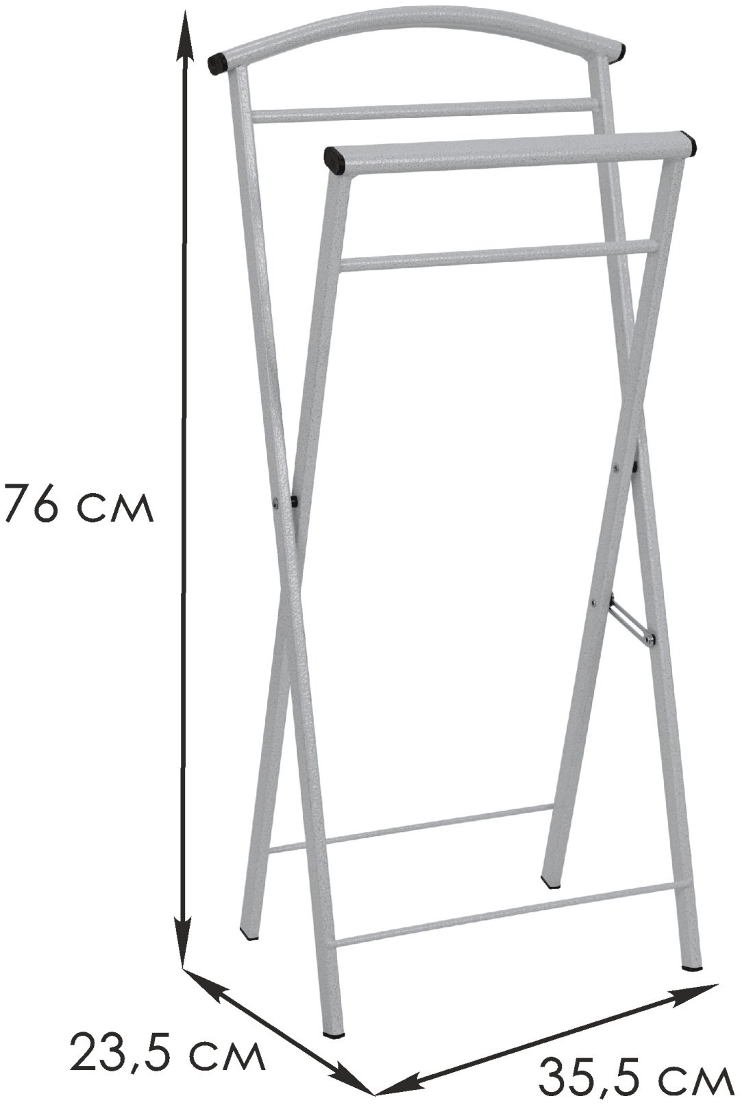 ЗМИ Вешалка напольная металл, 23.5x76 см, Контур Малый белое серебро купить,NaN