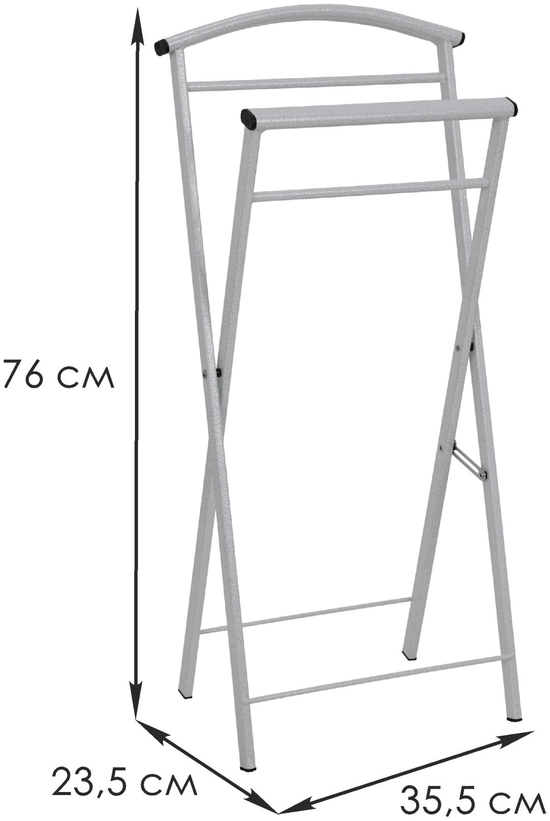 ЗМИ Вешалка напольная металл, 23.5x76 см, Контур Малый белое серебро купить,NaN