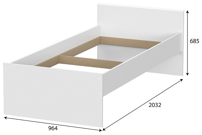 Детская кровать SV Токио, 90x200 см, белый купить,NaN
