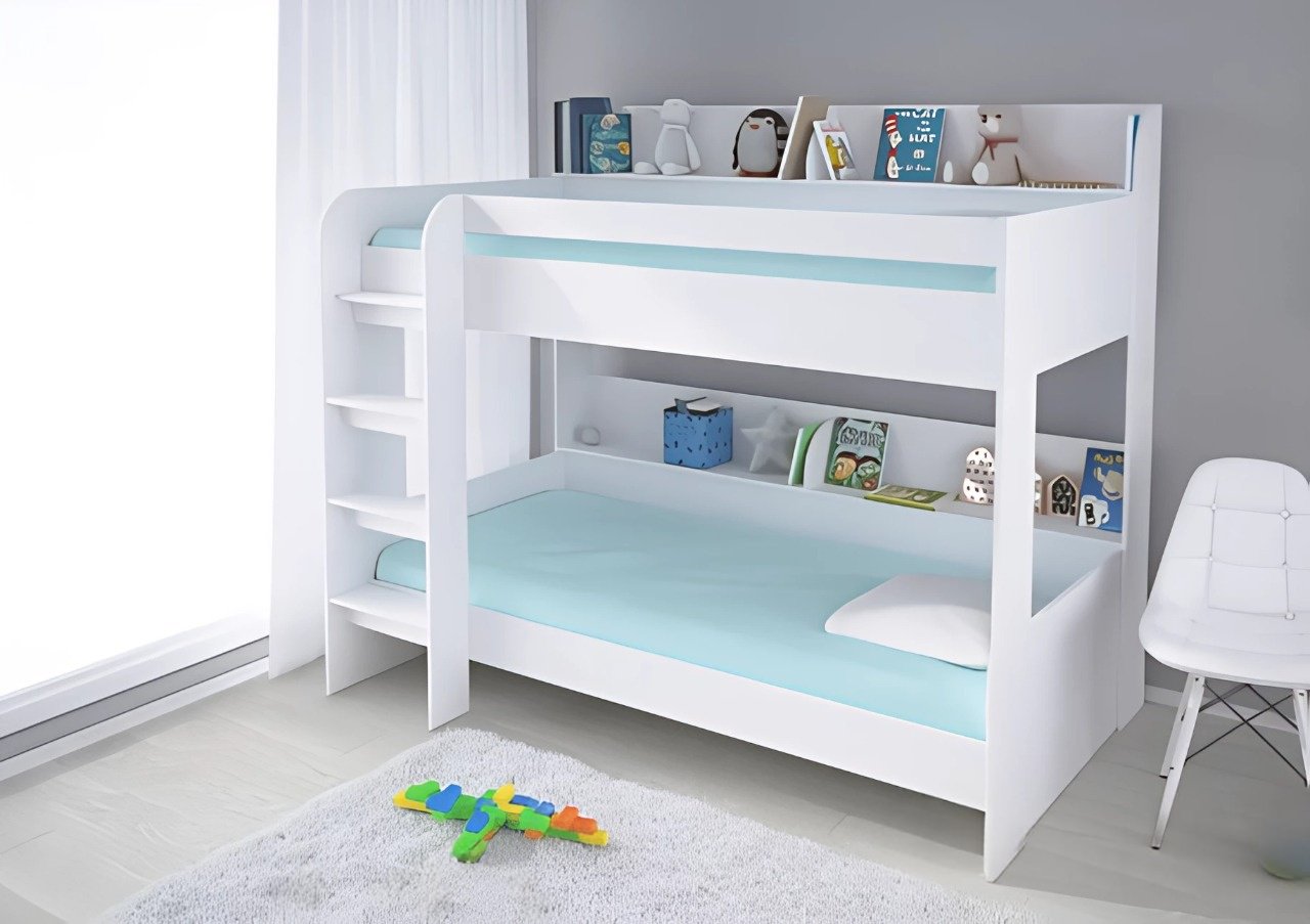 Двухъярусная кровать ZETA Polini kids Simple 5000, 90x190 см, белый купить,NaN