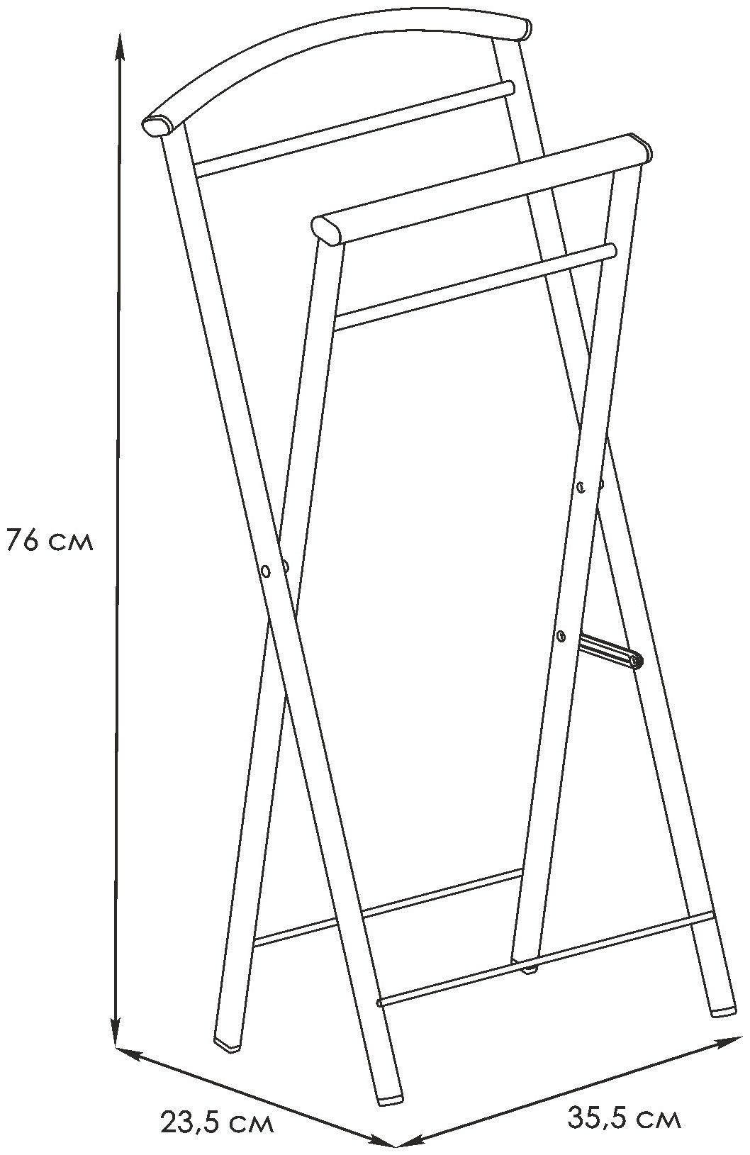 ЗМИ Вешалка напольная металл, 35x80 см, Контур малый купить,NaN
