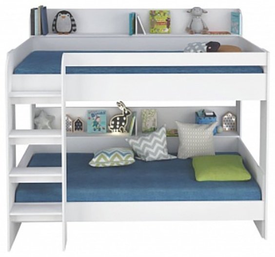 Двухъярусная кровать ZETA Polini kids Simple 5000, 90x190 см, белый купить,NaN
