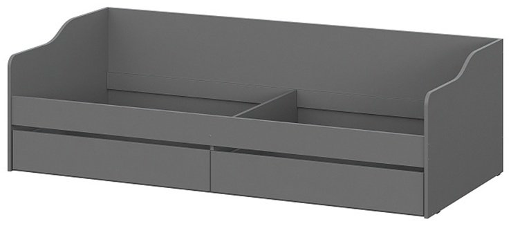 Кровать подростковая КР 2, 90x200 см, графит купить,NaN