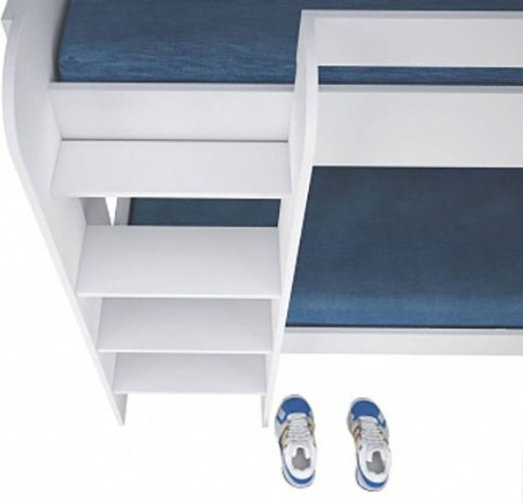 Двухъярусная кровать ZETA Polini kids Simple 5000, 90x190 см, белый купить,NaN