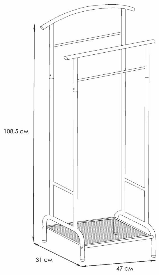 Вешалка напольная ЗМИ Римини 2 ВКР2 ГР, металл, 47x108.5 см, графит купить,NaN