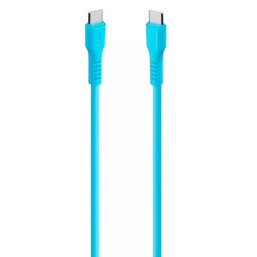 Кабель для телефона TTEC USB-C-USB-C 60W PD/QC Fast Charging/Data Cable 120 cm Neon Blue