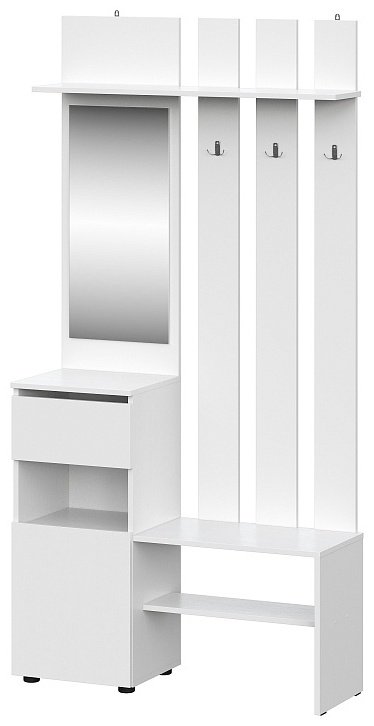 Вешалка напольная СВ Мебель Токио SV-0036, ЛДСП, 100.1x200 см, белый купить,NaN