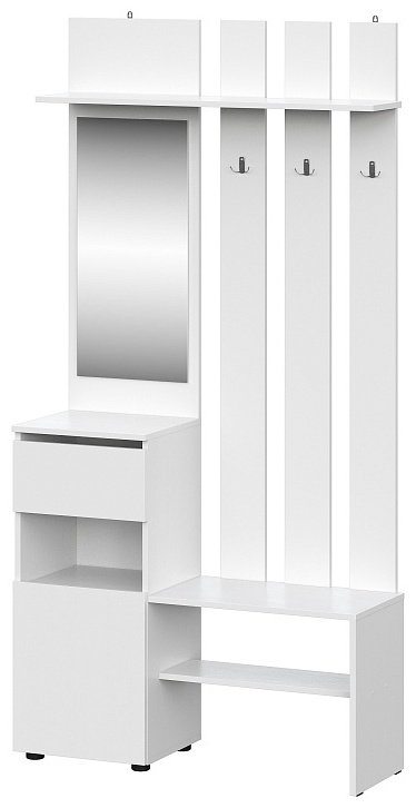 Вешалка напольная СВ Мебель Токио SV-0036, ЛДСП, 100.1x200 см, белый купить,NaN