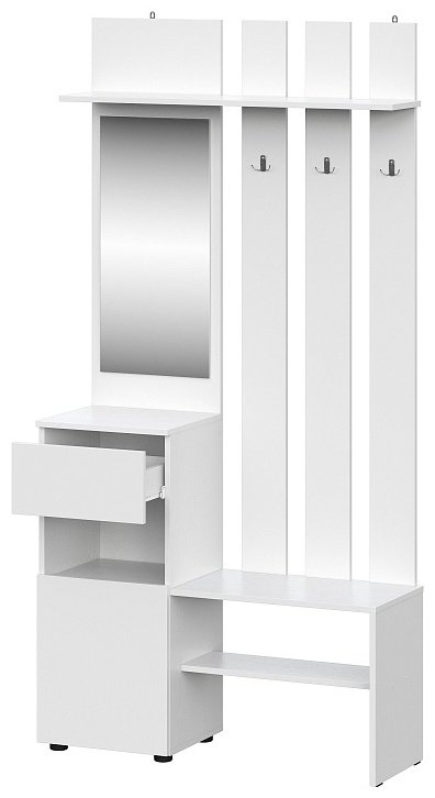Вешалка напольная СВ Мебель Токио SV-0036, ЛДСП, 100.1x200 см, белый купить,NaN