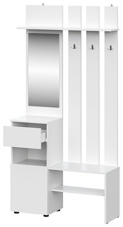 Вешалка напольная СВ Мебель Токио SV-0036, ЛДСП, 100.1x200 см, белый купить,NaN