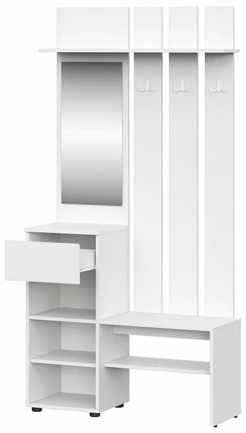 Вешалка напольная СВ Мебель Токио SV-0036, ЛДСП, 100.1x200 см, белый купить,NaN