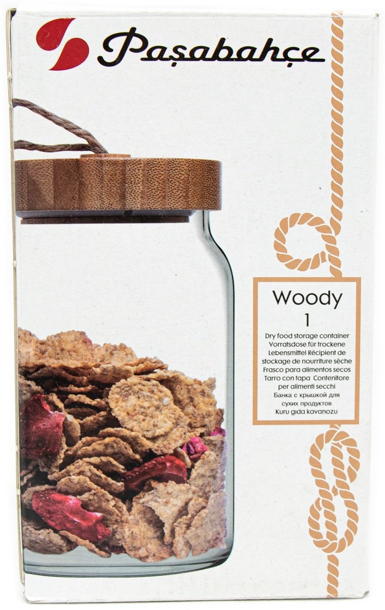 Pasabahce банка Woody 43583, бамбук, стекло купить,NaN