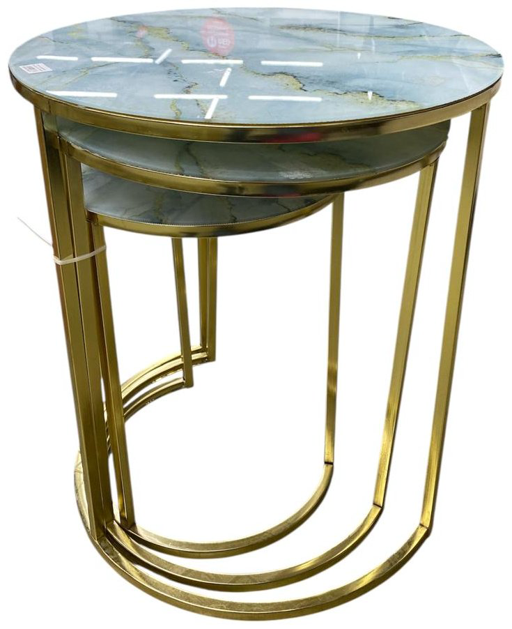 Журнальный столик ZETA Eko Zigon, 50x50x58 см, золотой купить,NaN