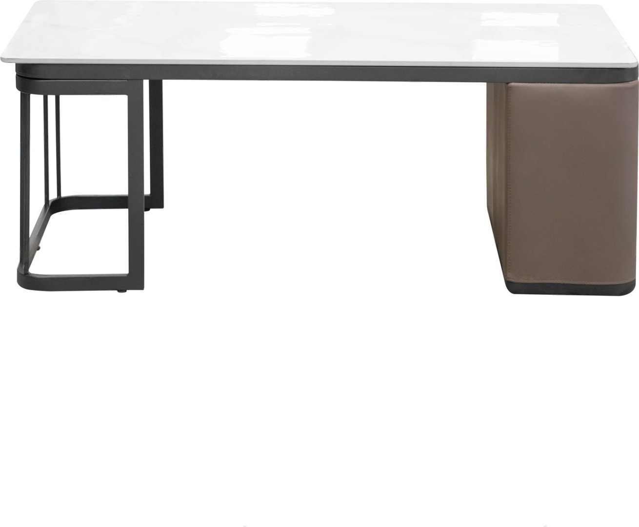 Журнальный столик C029B, 120.5x60.5x46 см, коричневый, белый купить,NaN