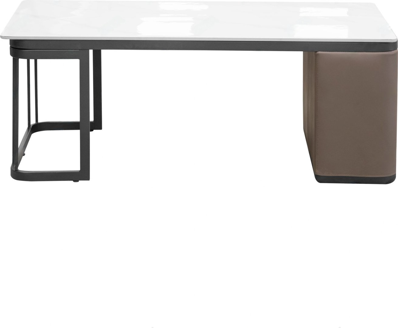 Журнальный столик C029B, 120.5x60.5x46 см, коричневый, белый купить,NaN