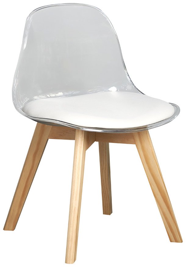 Стул ZETA S-0253CKпрозрач, пластик, 35x38x57.5 см, прозрачный купить,NaN