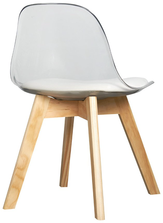 Стул ZETA S-0253CKпрозрач, пластик, 35x38x57.5 см, прозрачный купить,NaN