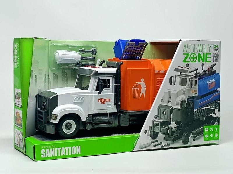 Yiwan Toys Мусоровоз YW9083A, пластик, белый, оранжевый купить,NaN