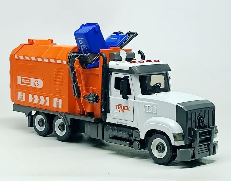Yiwan Toys Мусоровоз YW9083A, пластик, белый, оранжевый купить,NaN