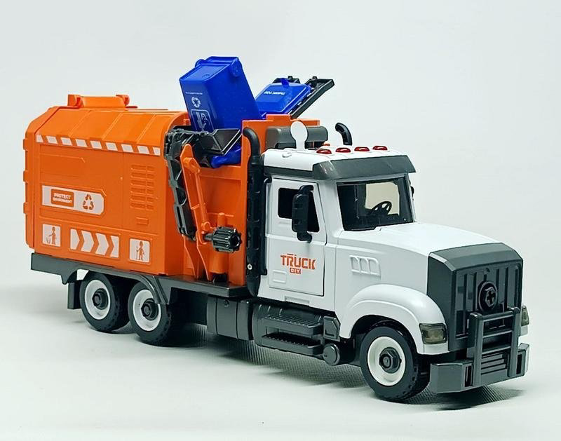 Yiwan Toys Мусоровоз YW9083A, пластик, белый, оранжевый купить,NaN