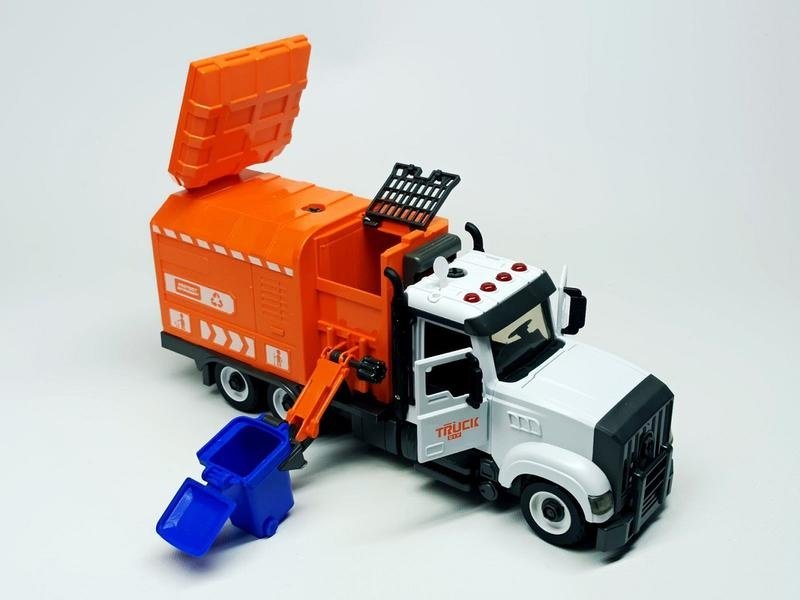 Yiwan Toys Мусоровоз YW9083A, пластик, белый, оранжевый купить,NaN