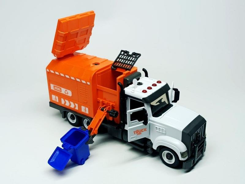 Yiwan Toys Мусоровоз YW9083A, пластик, белый, оранжевый купить,NaN
