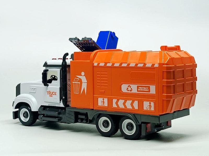 Yiwan Toys Мусоровоз YW9083A, пластик, белый, оранжевый купить,NaN