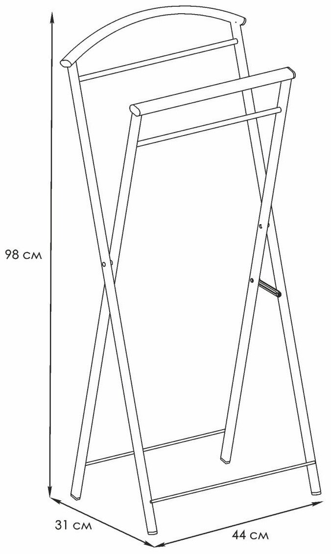Вешалка ЗМИ Контур ВНП 367 ГР, металл, 44x98 см, черный купить,NaN