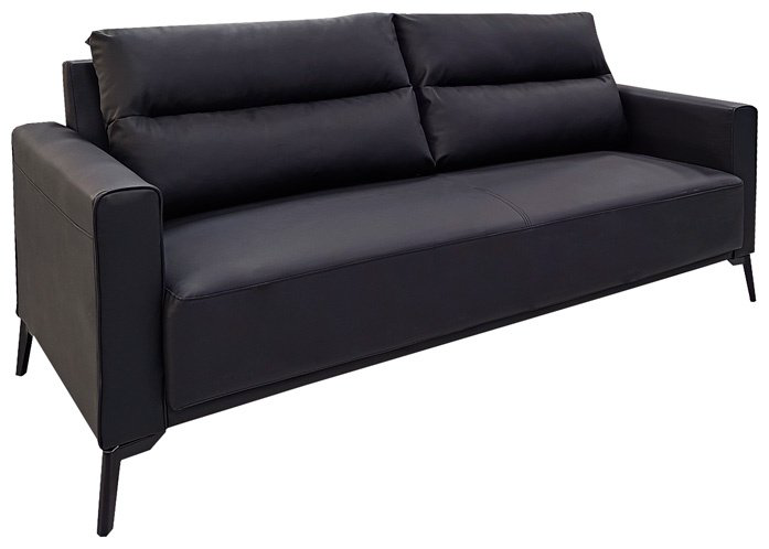 Диван ZETA A08B, 187х77 см, обивка экокожа (искусственная кожа), черный купить,NaN