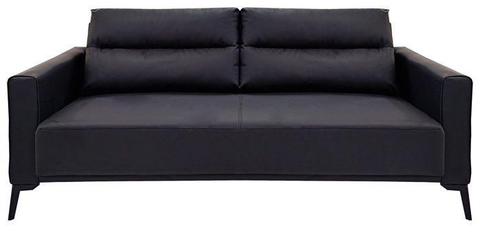 Диван ZETA A08B, 187х77 см, обивка экокожа (искусственная кожа), черный купить,NaN