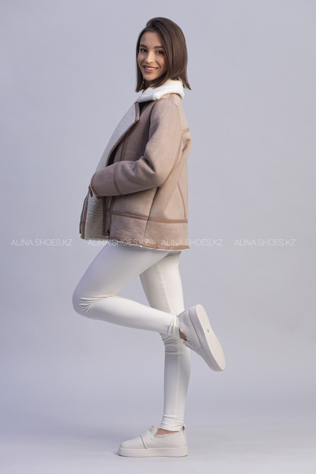 Дубленка alinashoes коричневый купить,NaN