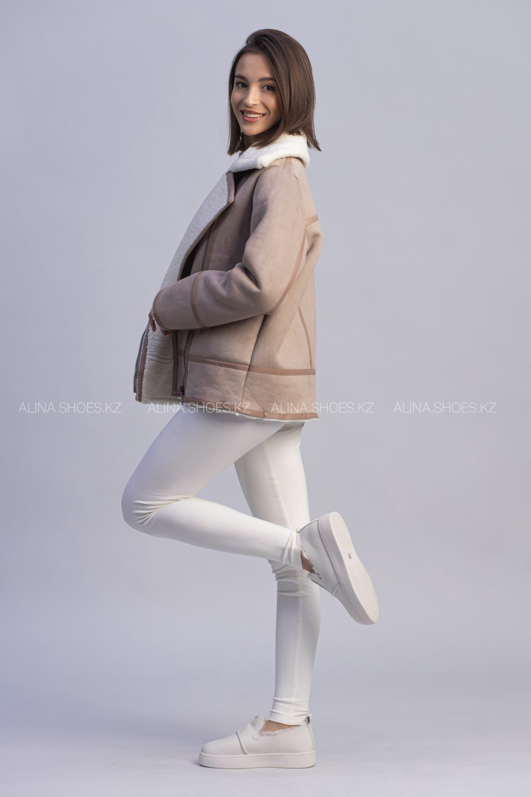 Дубленка alinashoes коричневый купить,NaN