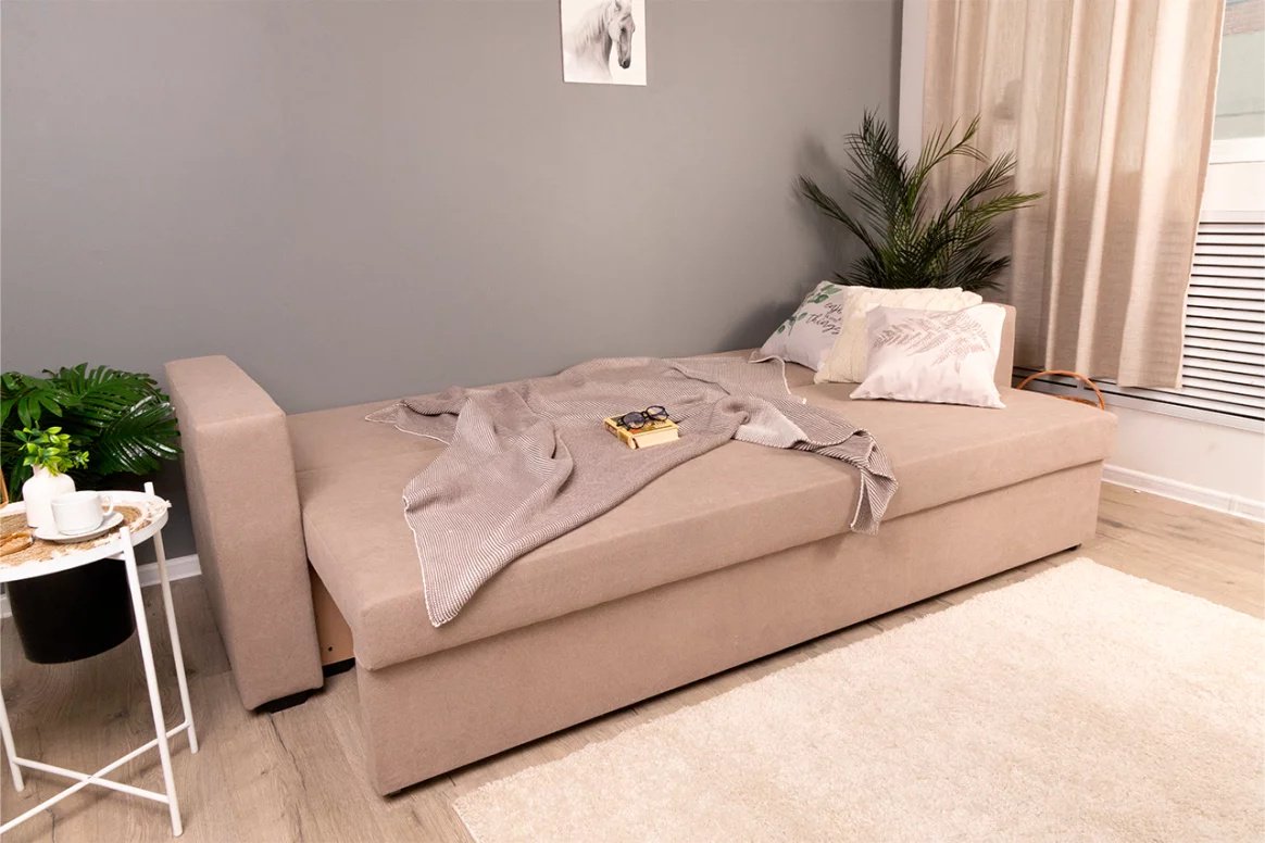 Диван ZETA Аракуль, 222х82 см, обивка ткань, бежевый купить,NaN