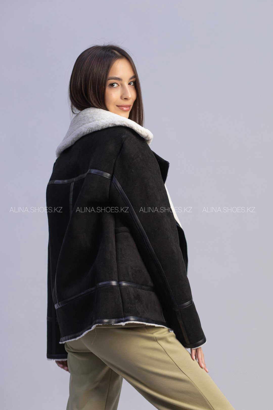 Дубленка alinashoes черный купить,NaN