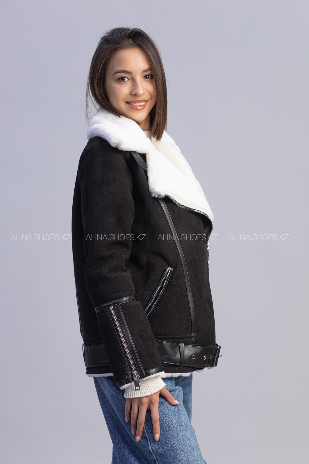 Дубленка alinashoes черный купить,NaN