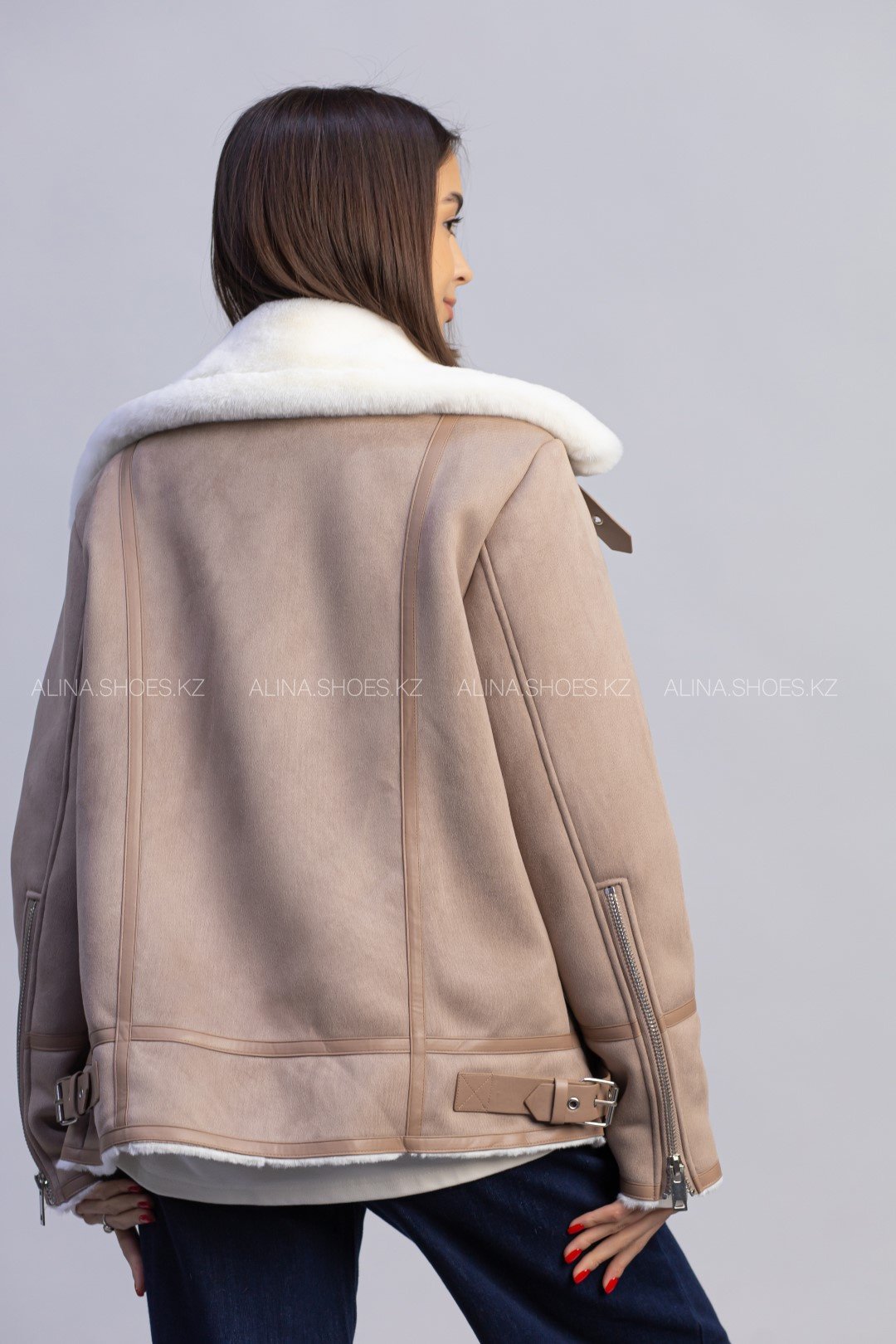 Дубленка alinashoes коричневый купить,NaN