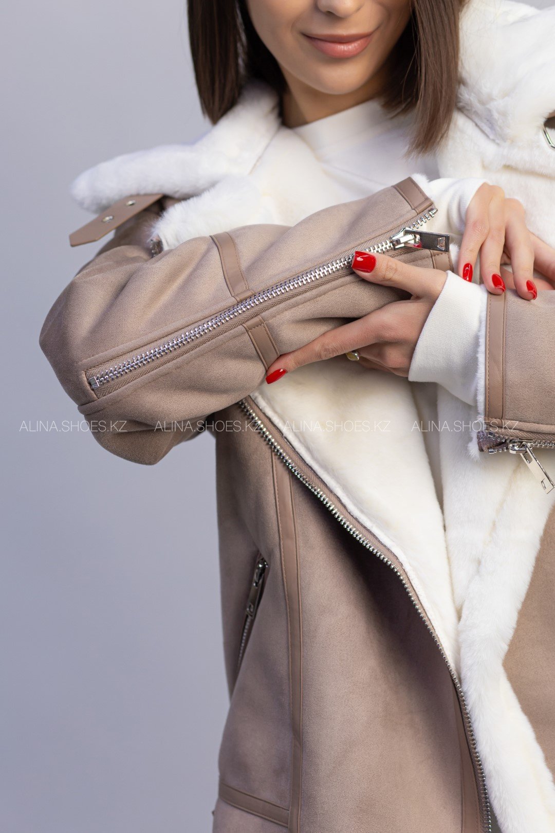 Дубленка alinashoes коричневый купить,NaN