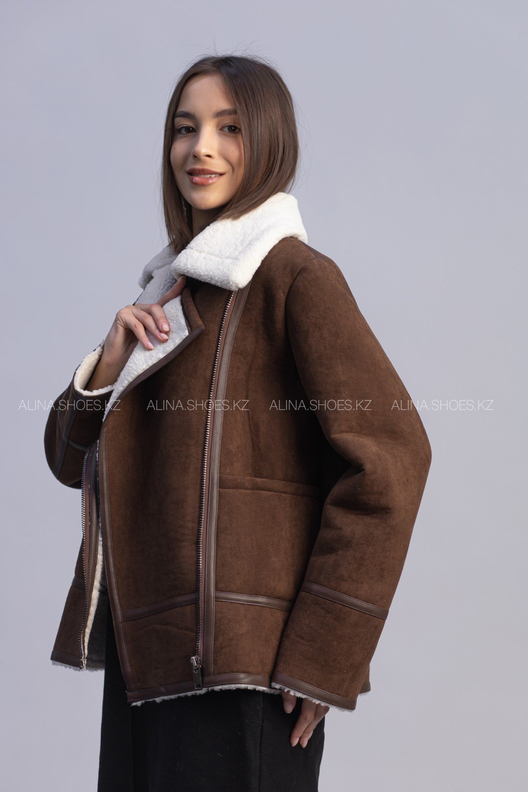 Дубленка alinashoes бронзовый купить,NaN