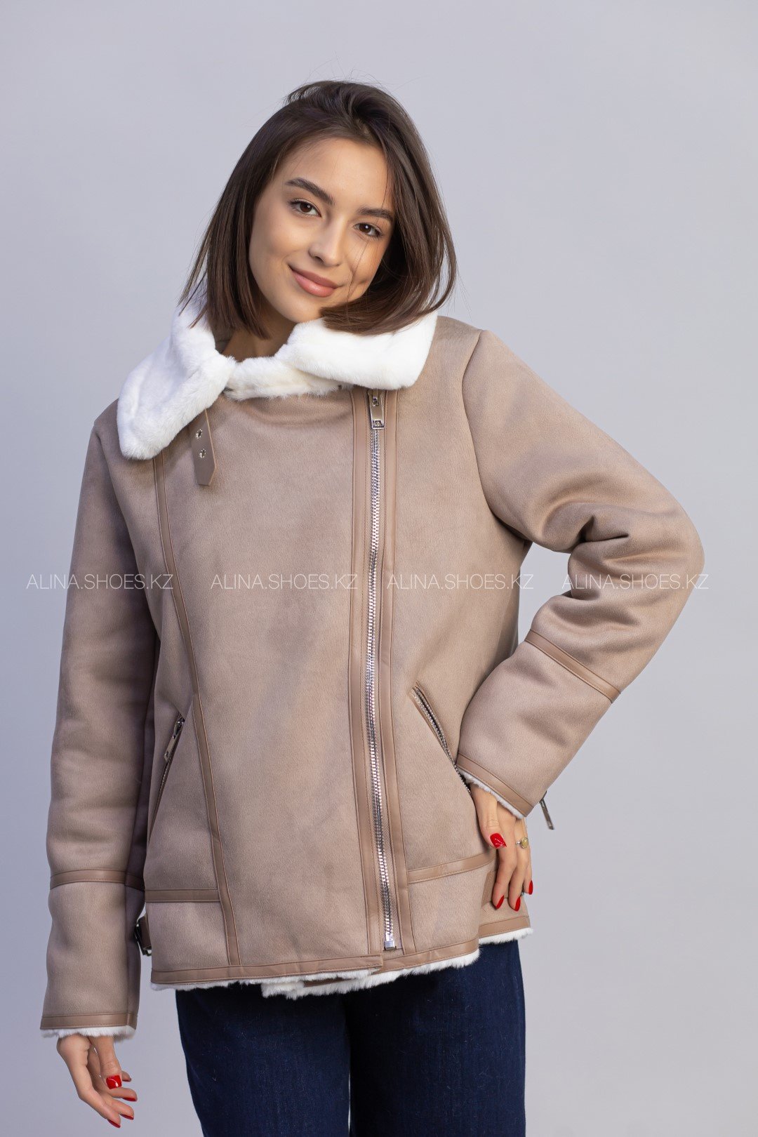 Дубленка alinashoes коричневый купить,NaN