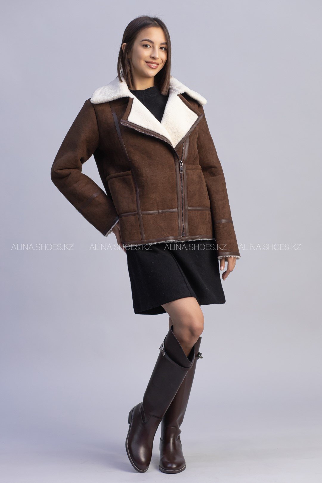Дубленка alinashoes бронзовый купить,NaN