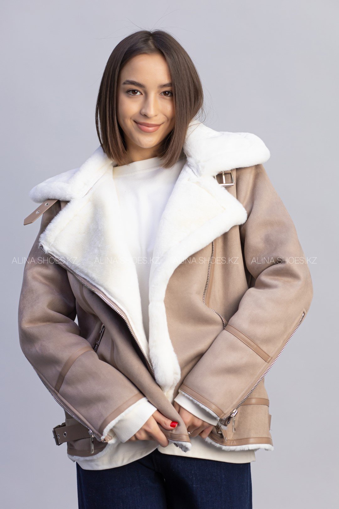 Дубленка alinashoes коричневый купить,NaN