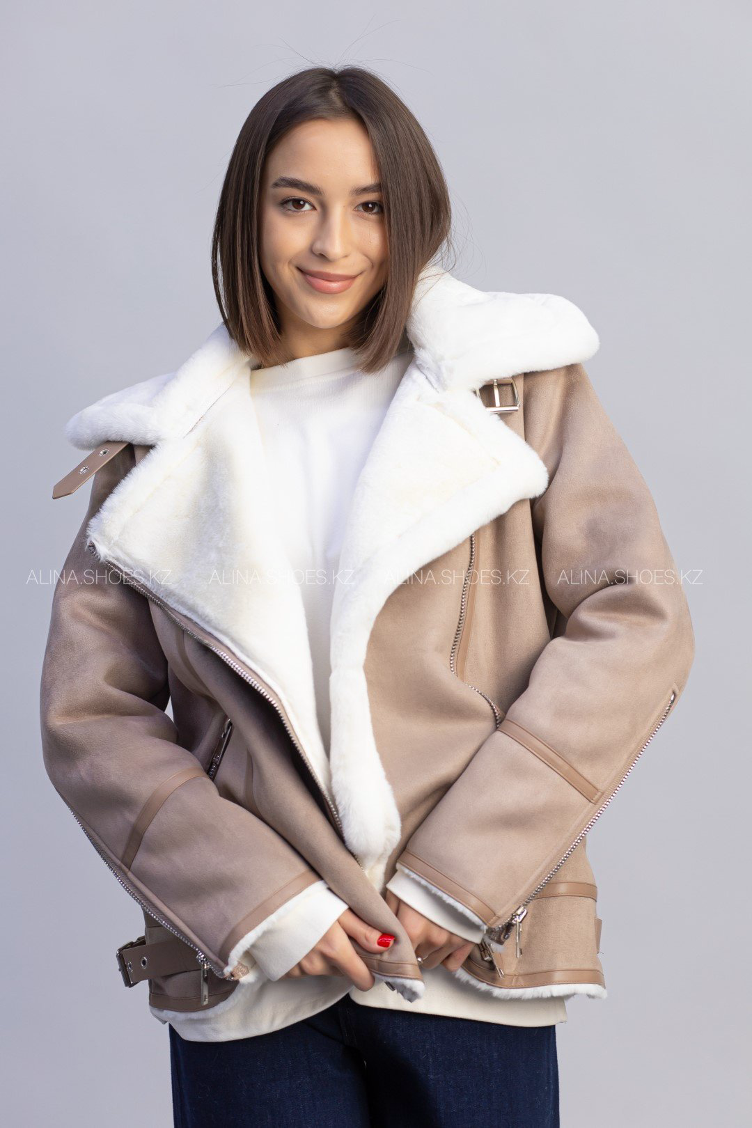 Дубленка alinashoes коричневый купить,NaN