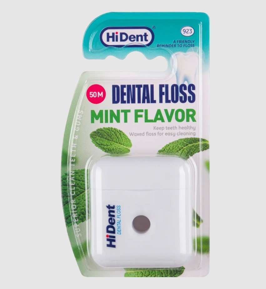 Зубная нить Hi Dent Mint Flavor круглая 50 м купить,NaN