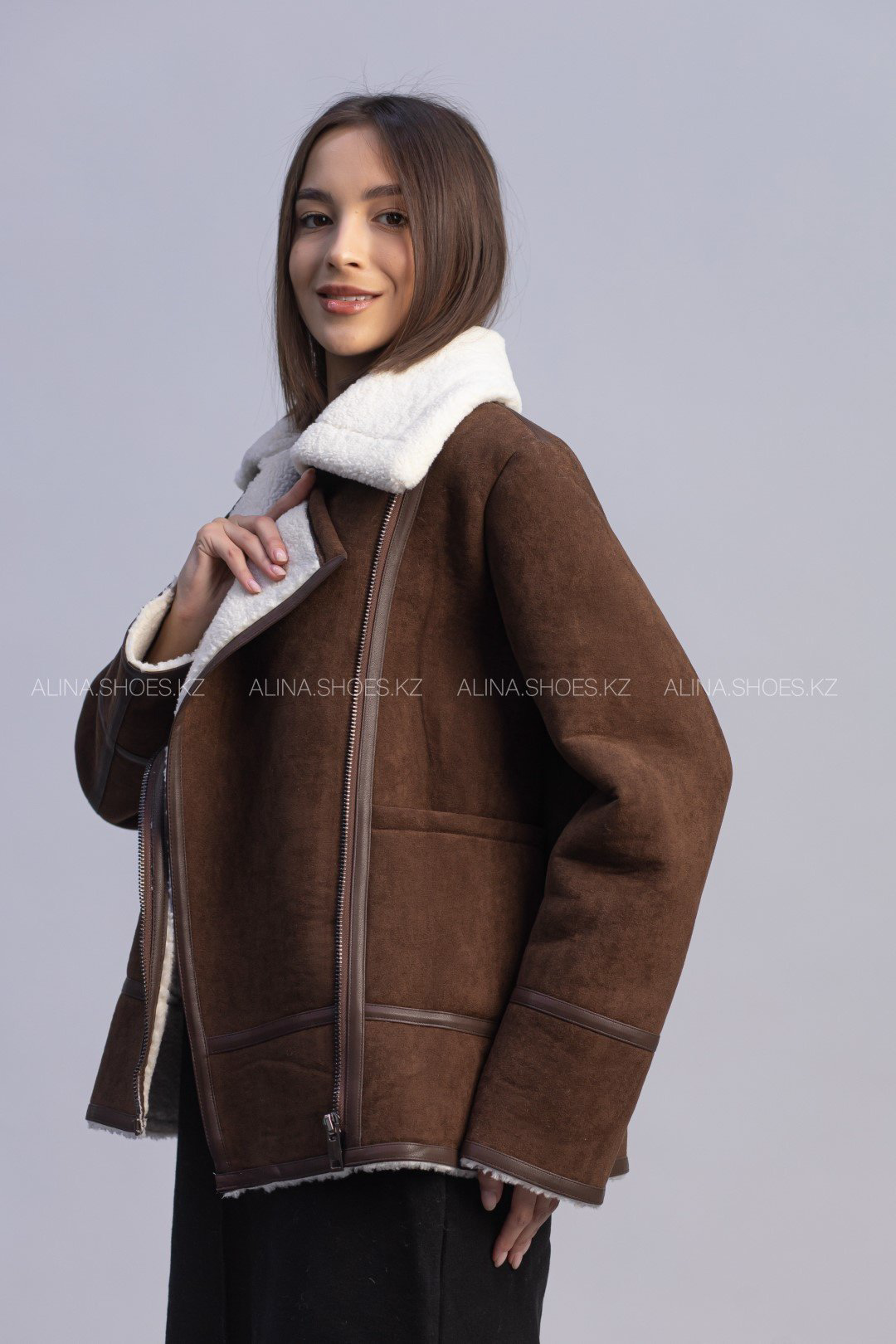 Дубленка alinashoes бронзовый купить,NaN