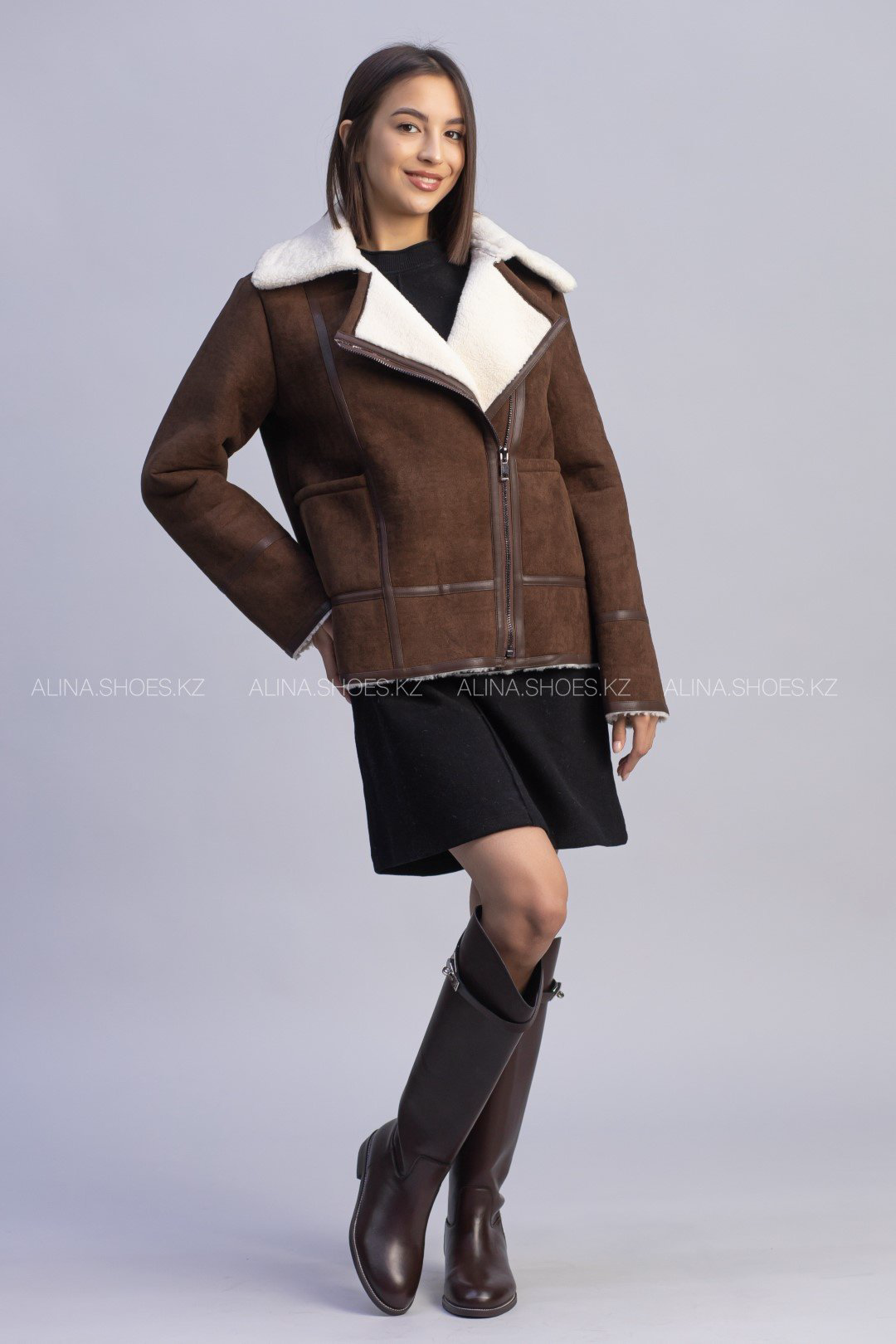 Дубленка alinashoes бронзовый купить,NaN