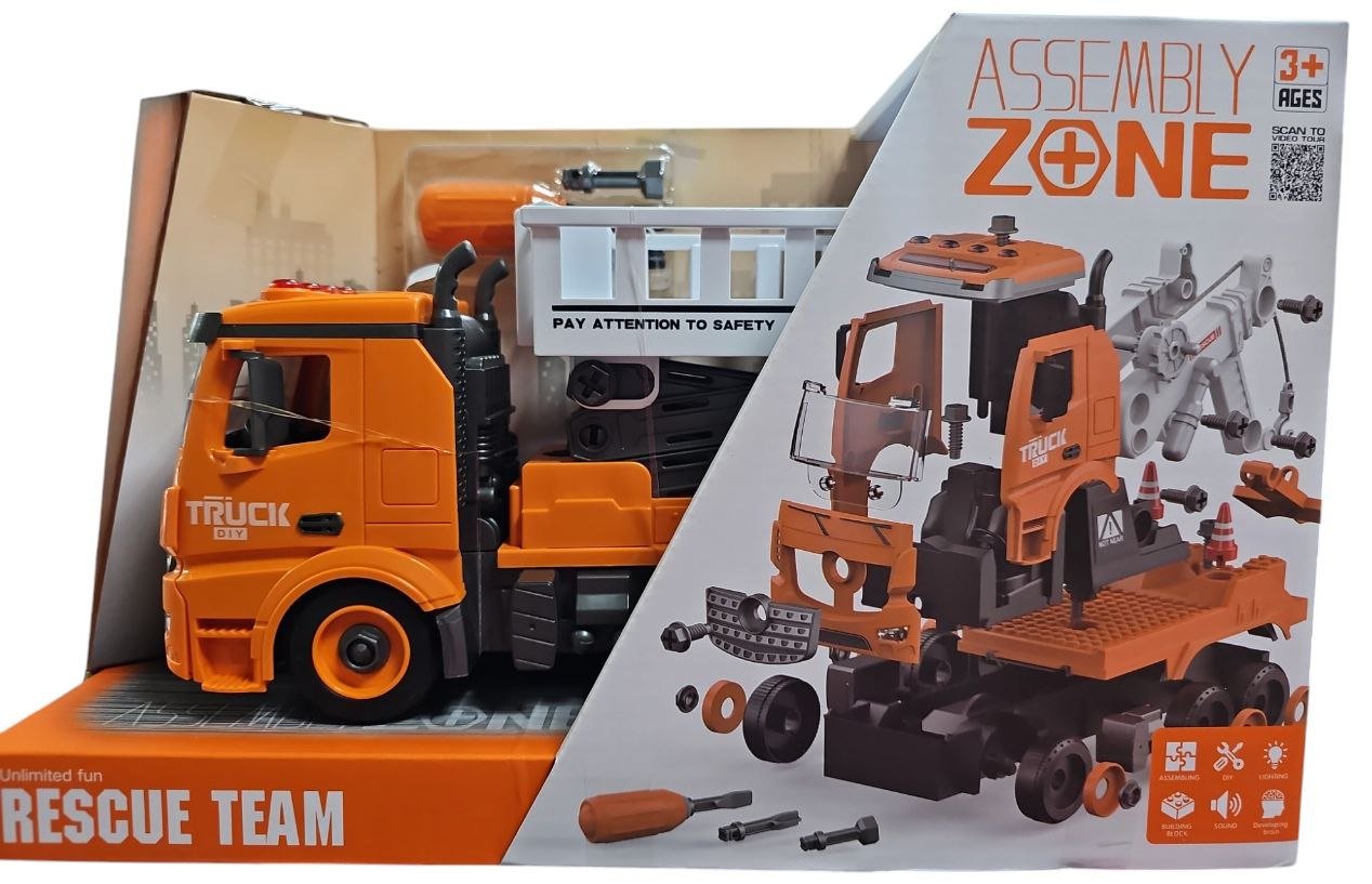 Спецтехника ASSEMBLY Автовоз HW22128275, пластик, оранжевый купить,NaN