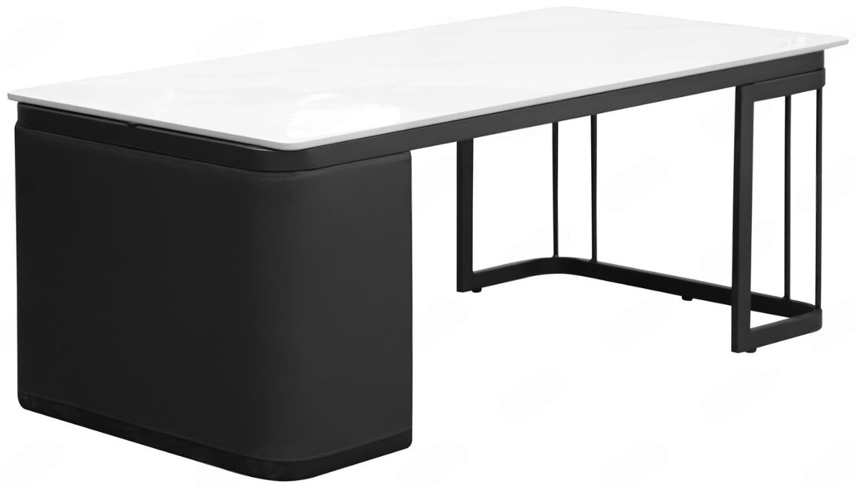 Журнальный столик C029B, 120.5x60.5x46 см, белый, черный купить,NaN