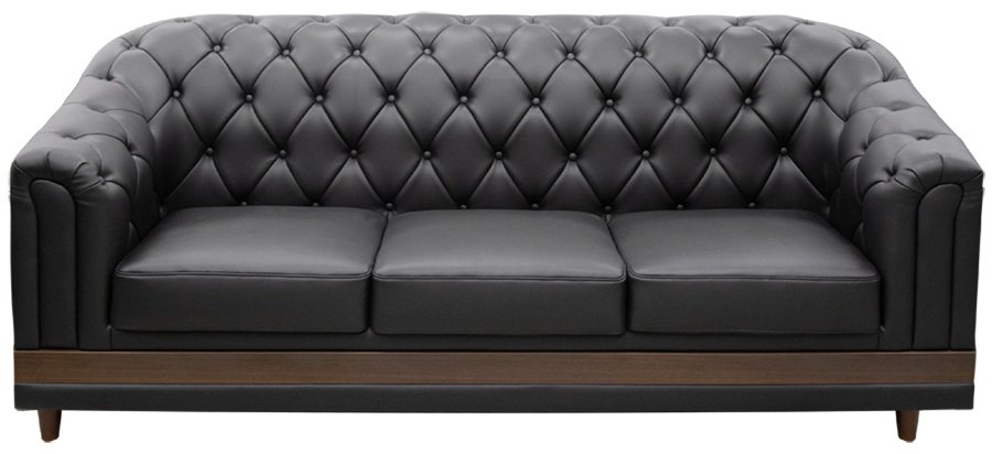 Диван ZETA 9993, 285х80 см, обивка экокожа (искусственная кожа), черный купить,NaN