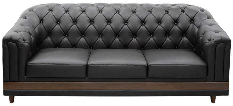 Диван ZETA 9993, 285х80 см, обивка экокожа (искусственная кожа), черный купить,NaN